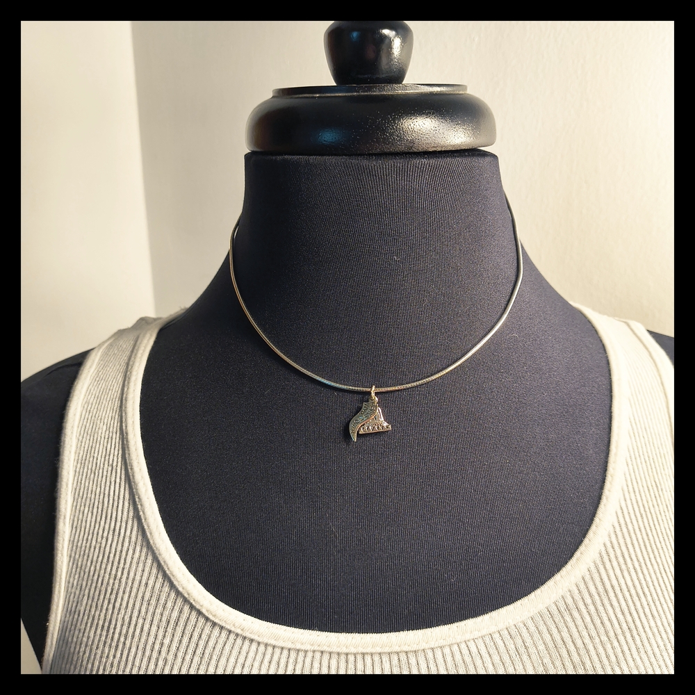 🏔️ Vtg. Sterling Silver Devils Tower Wyoming Pendant Charm